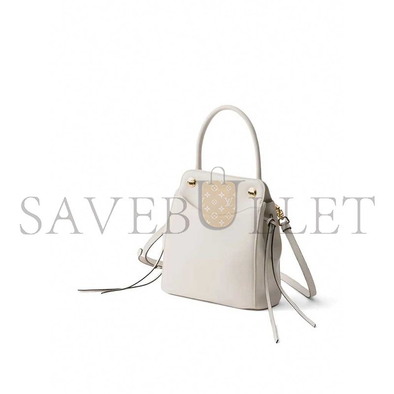 PRADA CARRY MINI LEATHER HANDBAG 1BA496 (21*19*7cm)